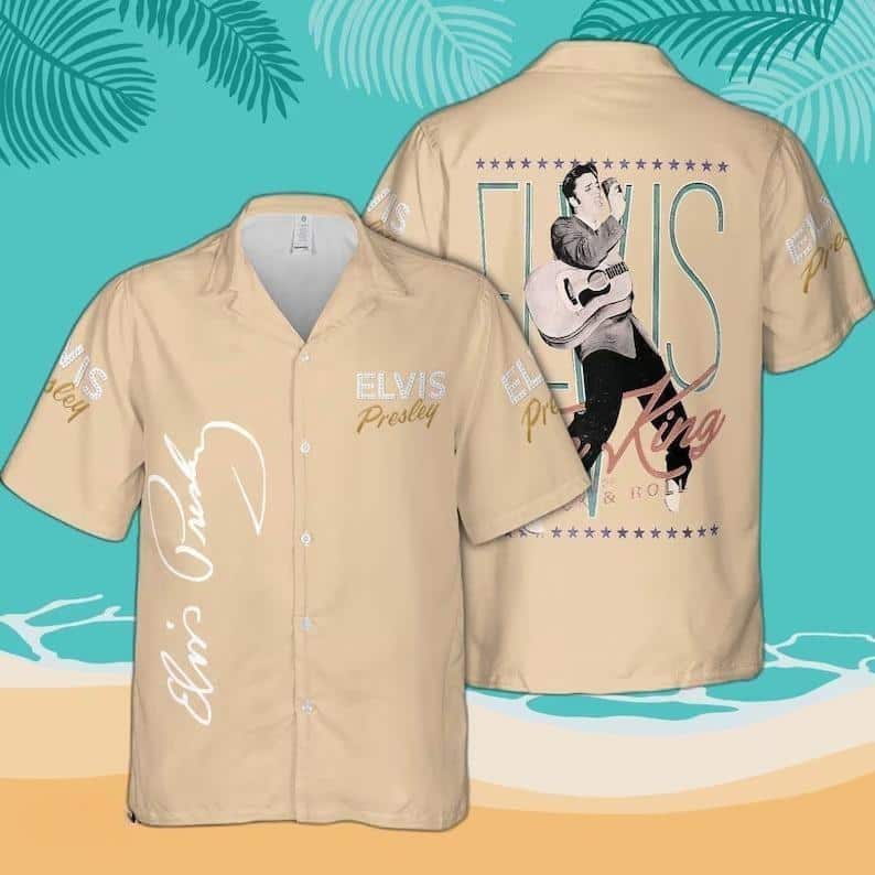 King Of Rock And Roll Elvis Presley Hawaiian Shirt Gift For Rock Lovers