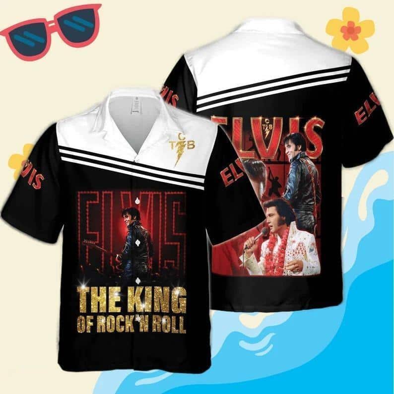 Elvis Presley King Of Rock And Roll Hawaiian Shirt Gift For Music Fans