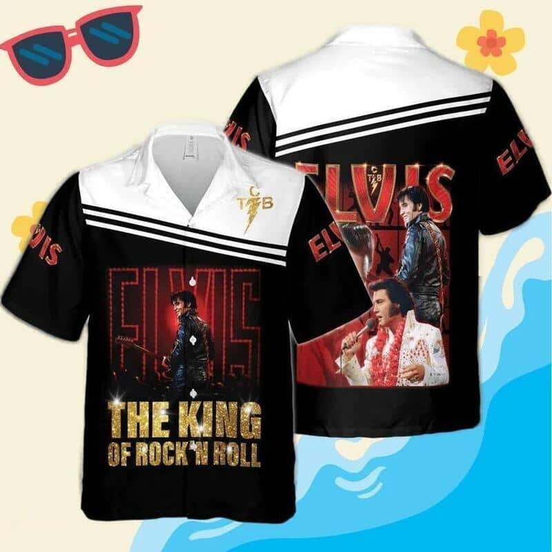 Elvis Presley King Of Rock And Roll Hawaiian Shirt Gift For Music Fans Elvis Presley King Of Rock And Roll Hawaiian Shirt Gift For Music Fans