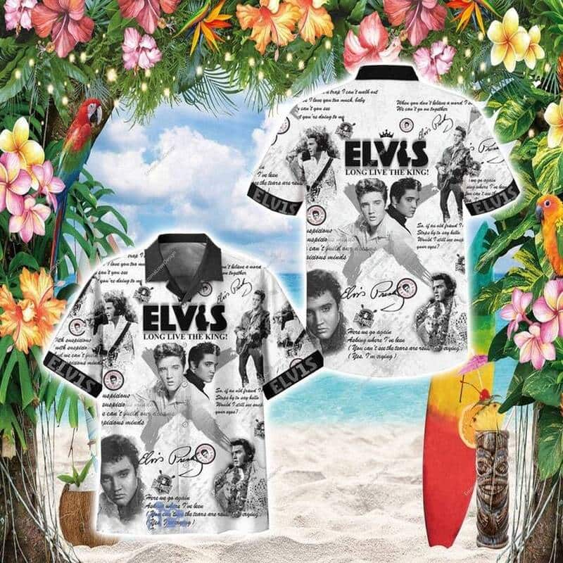 Elvis Presley Hawaiian Shirt Long Live The King Rock Music Gift Elvis Presley Hawaiian Shirt Long Live The King Rock Music Gift