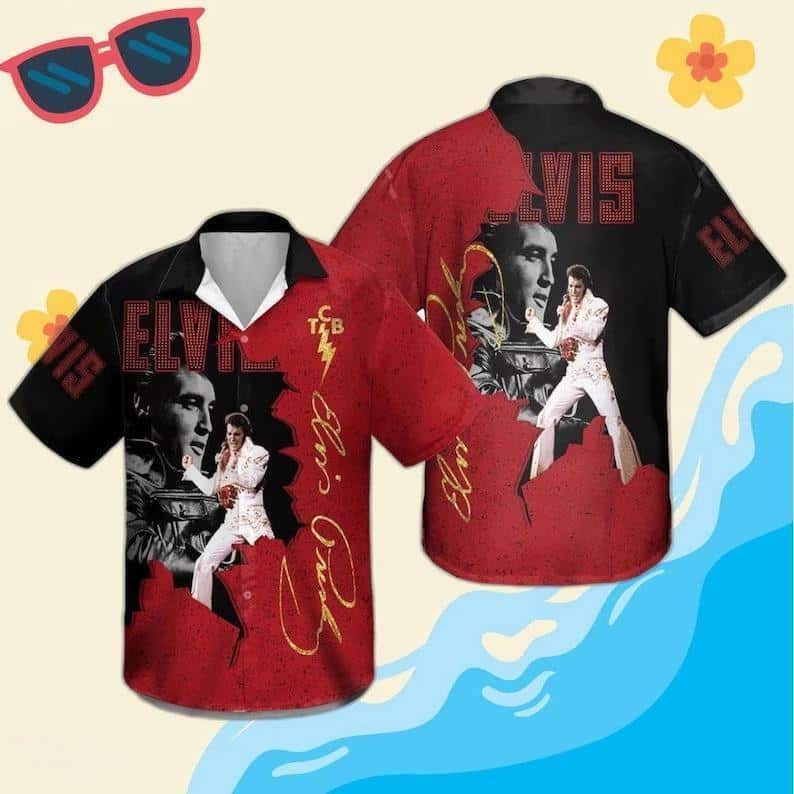 King Of Rock And Roll Elvis Presley Hawaiian Shirt Gift For Music Fans