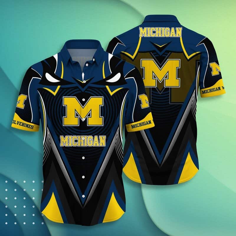 NCAA Michigan Wolverines Hawaiian Shirt Sport Gift For Dad NCAA Michigan Wolverines Hawaiian Shirt Sport Gift For Dad