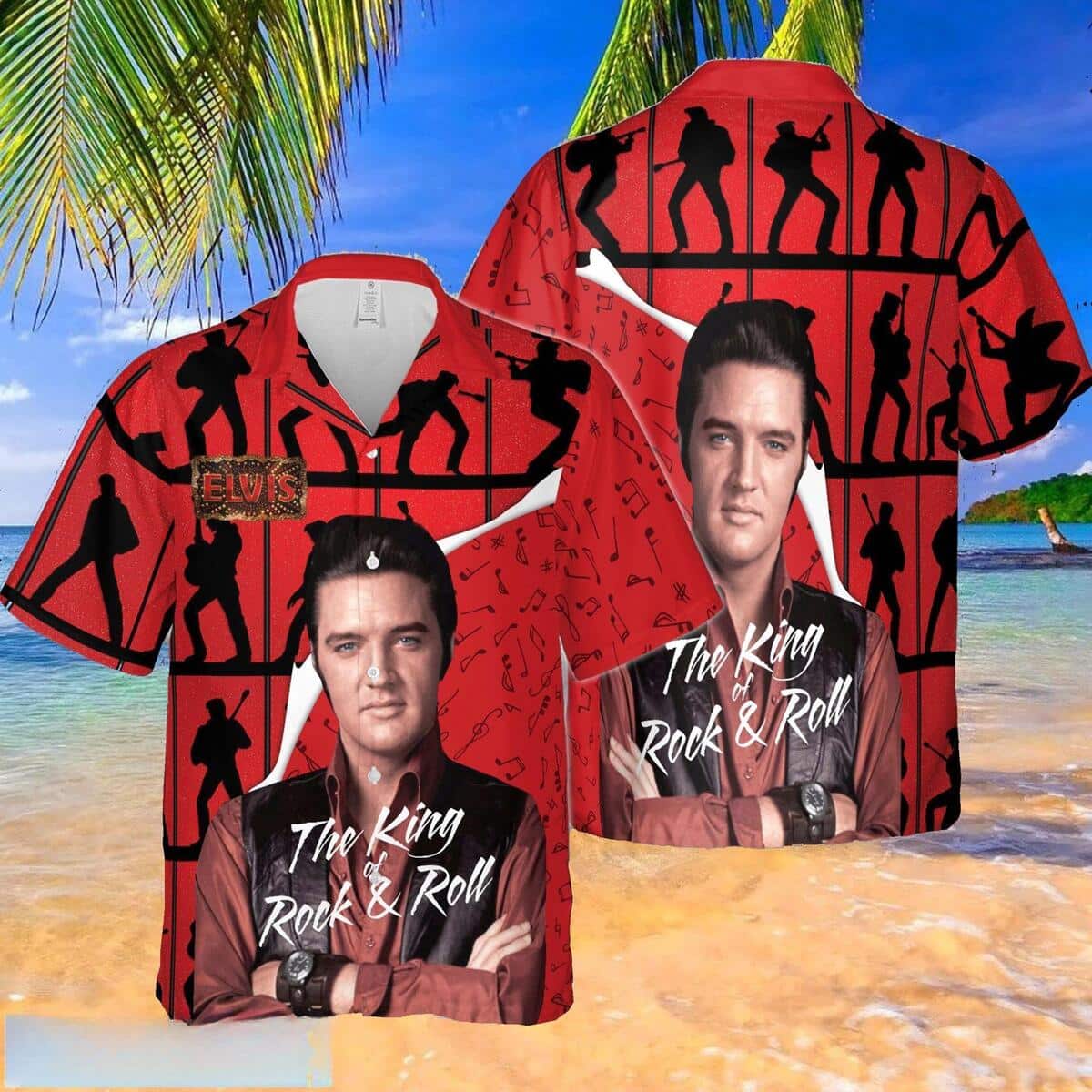 The King Rock And Roll Elvis Presley Hawaiian Shirt Summer Gift For Music Lovers