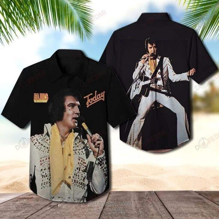 Elvis Presley Hawaiian Shirt Today Gift For Rock And Roll Lovers