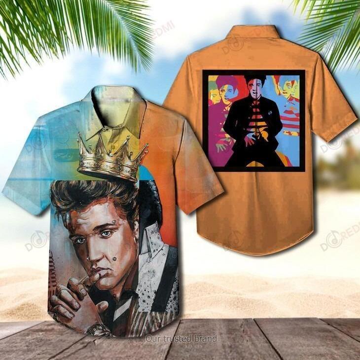 The King Elvis Presley Hawaiian Shirt Beach Gift For Music Lovers