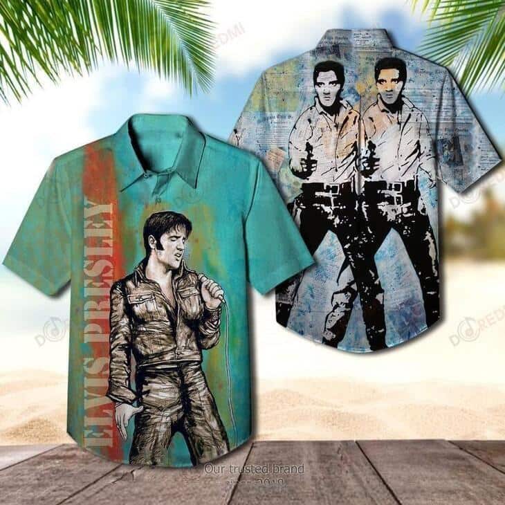 Elvis Presley Hawaiian Shirt Modern Art Cool Gift For Music Fans