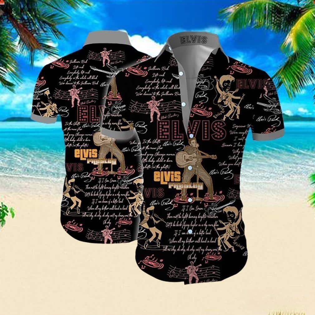 The King Of Rock And Roll Elvis Presley Hawaiian Shirt Beach Gift For Him