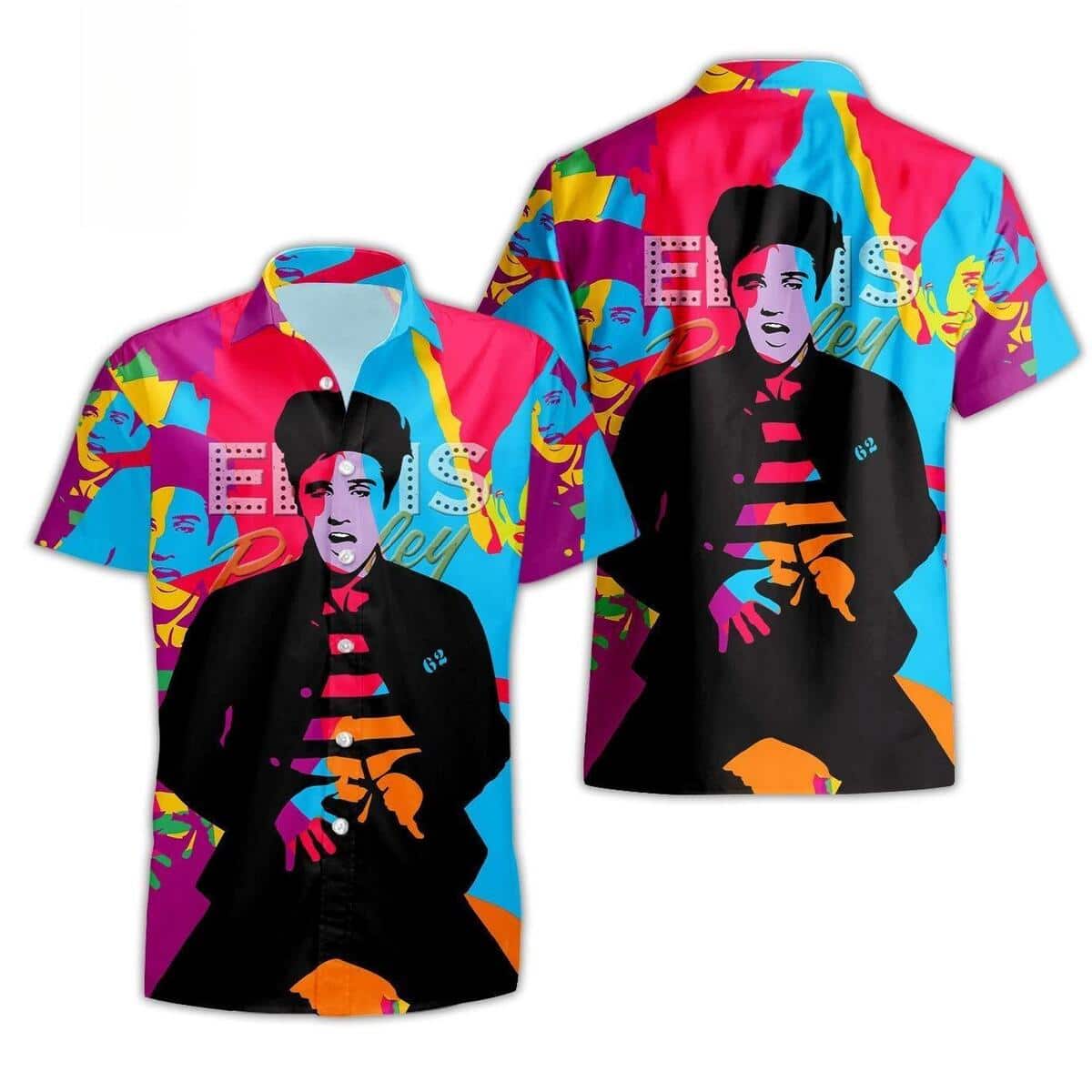 Elvis Presley Hawaiian Shirt Colorful Pattern Gift For Music Lovers