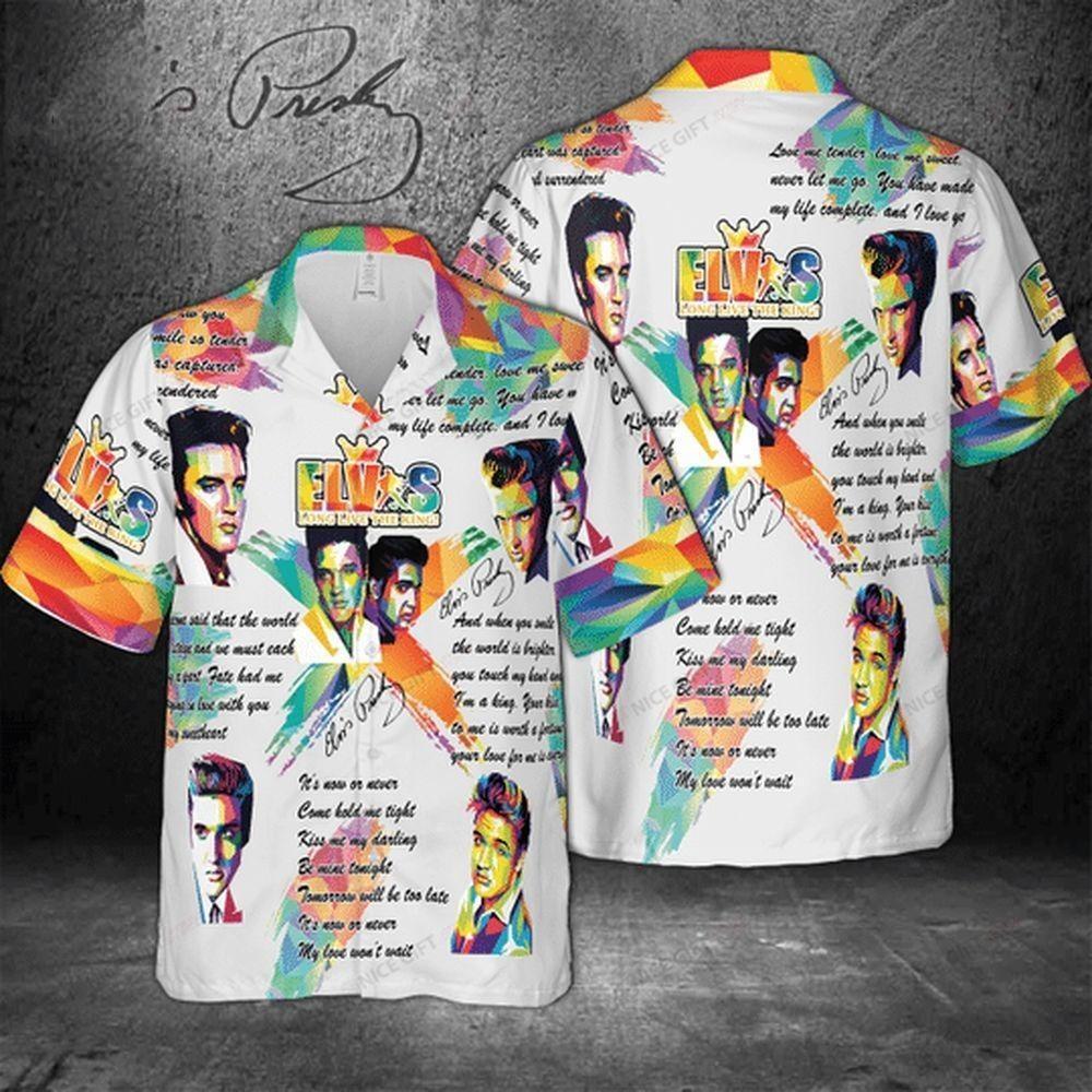 The King Of Rock And Roll Elvis Presley Hawaiian Shirt Gift For Rock Lovers