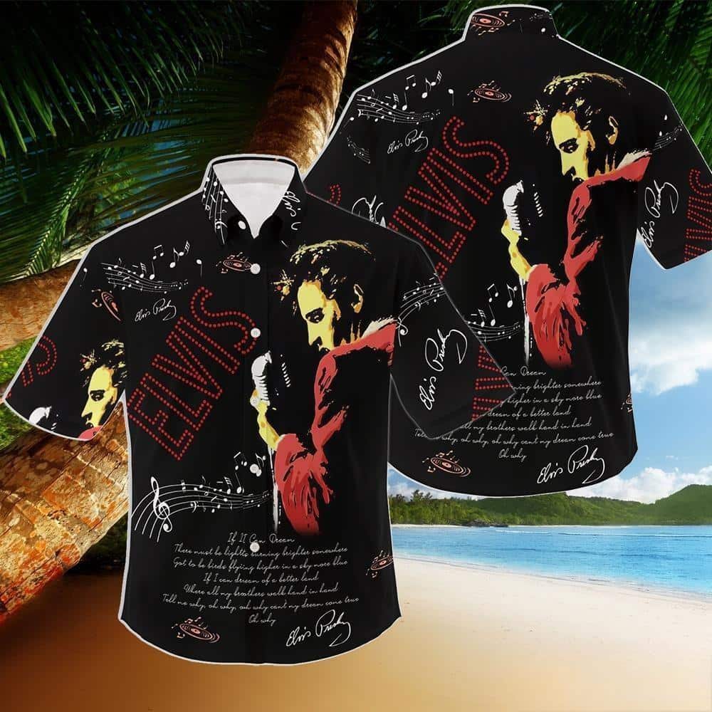 The King Of Rock And Roll Elvis Presley Hawaiian Shirt Birthday Gift For Music Lovers