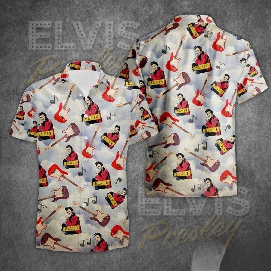 Elvis Presley Hawaiian Shirt Guitar Lead Pattern Gift For Music Lovers
