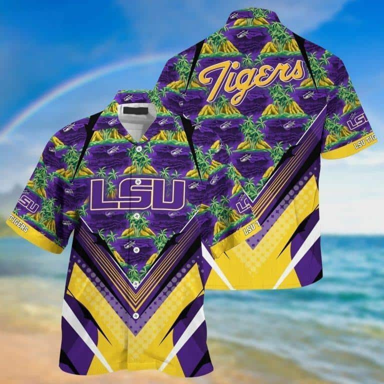 NCAA LSU Tigers Hawaiian Shirt Father's Day Gift For Beach Lovers