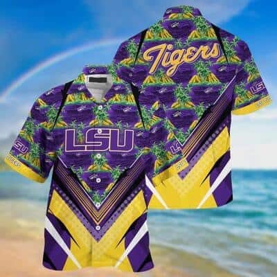 NCAA LSU Tigers Hawaiian Shirt Father's Day Gift For Beach Lovers NCAA LSU Tigers Hawaiian Shirt Father's Day Gift For Beach Lovers