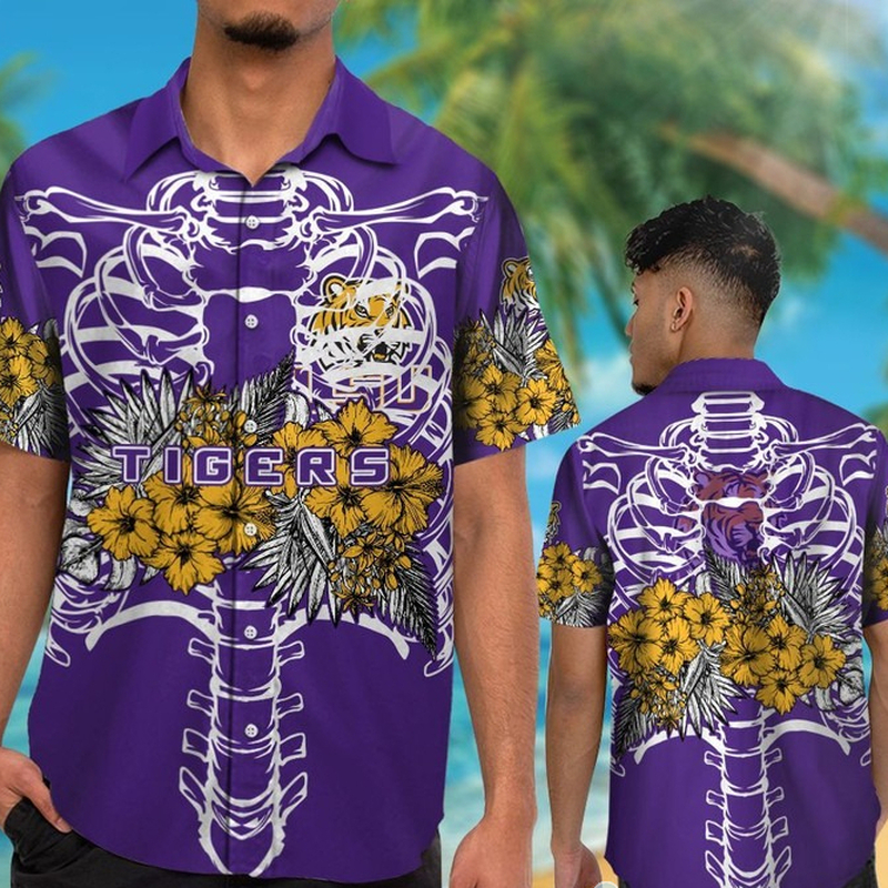 NCAA LSU Tigers Hawaiian Shirt Football Gift For Boyfriend NCAA LSU Tigers Hawaiian Shirt Football Gift For Boyfriend