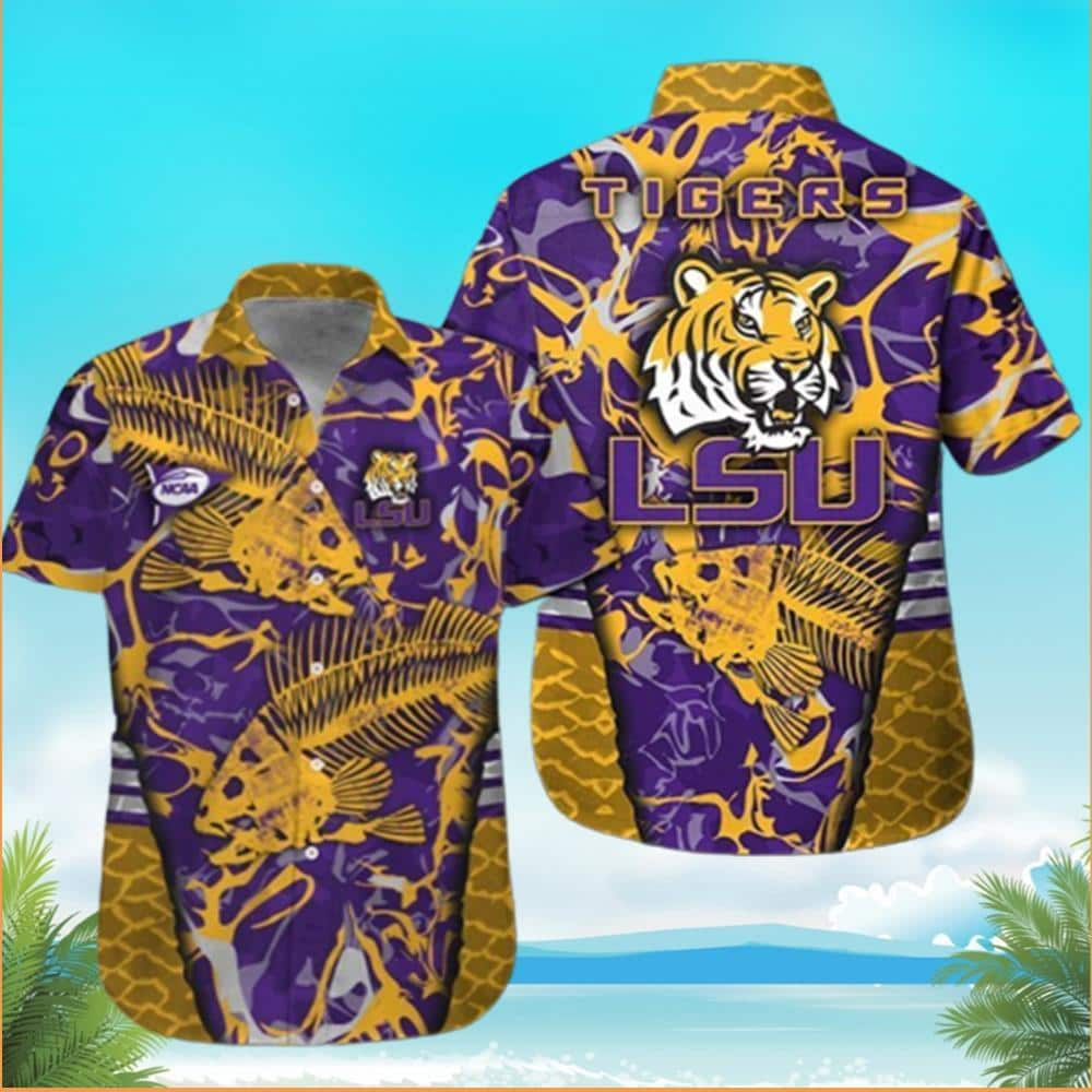 LSU Tigers Hawaiian Shirt Football Gift For Boyfriend