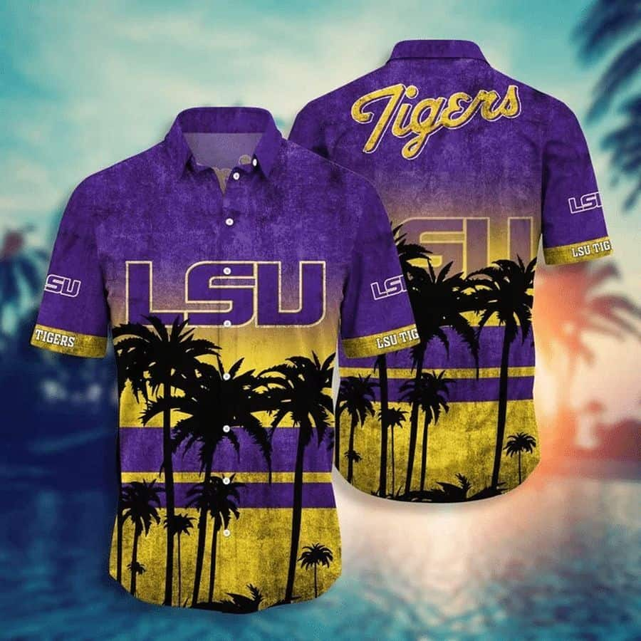 Vintage LSU Tigers Hawaiian Shirt Beach Gift For Friend