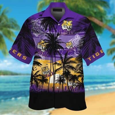 LSU Tigers Hawaiian Shirt Beach Gift For Sport Fans LSU Tigers Hawaiian Shirt Beach Gift For Sport Fans