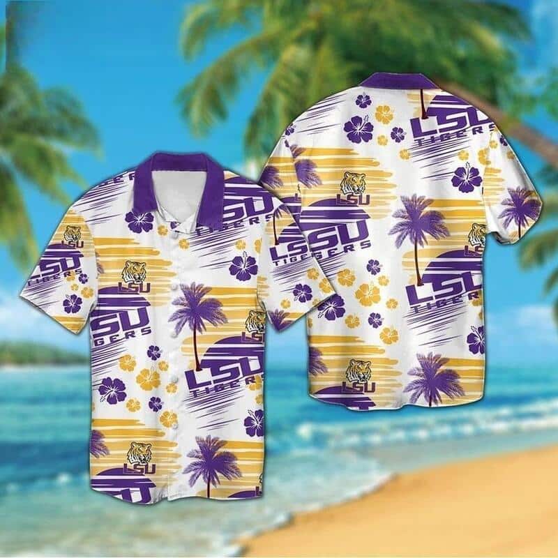 LSU Tigers Hawaiian Shirt Football Gift For Beach Vacation LSU Tigers Hawaiian Shirt Football Gift For Beach Vacation