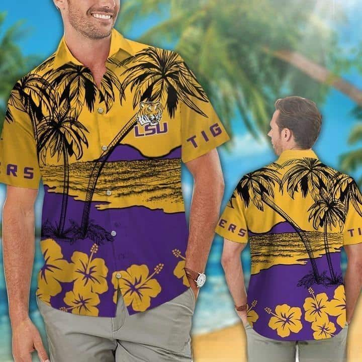 LSU Tigers Hawaiian Shirt Father's Day Gift For Beach Lovers