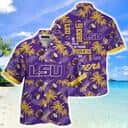 LSU Tigers Hawaiian Shirt Coconut Pattern Practical Beach Gift LSU Tigers Hawaiian Shirt Coconut Pattern Practical Beach Gift