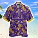 LSU Tigers Hawaiian Shirt Coconut Pattern Practical Beach Gift LSU Tigers Hawaiian Shirt Coconut Pattern Practical Beach Gift