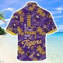 LSU Tigers Hawaiian Shirt Coconut Pattern Practical Beach Gift LSU Tigers Hawaiian Shirt Coconut Pattern Practical Beach Gift