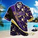 NCAA LSU Tigers Hawaiian Shirt Tropical Flower Pattern NCAA LSU Tigers Hawaiian Shirt Tropical Flower Pattern