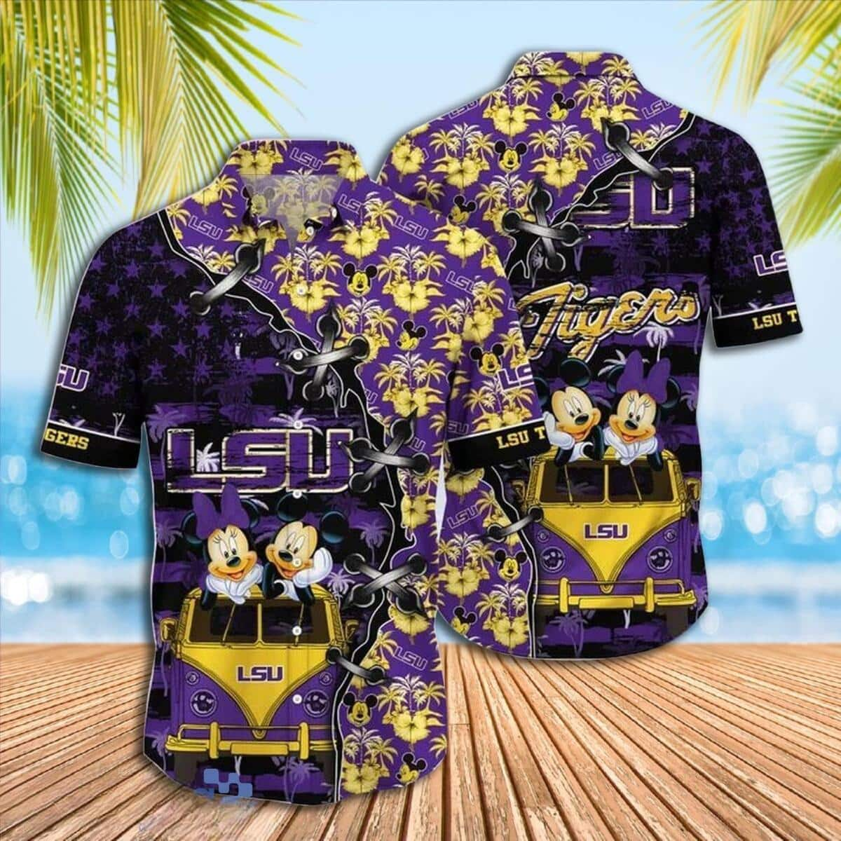 Disney Mickey Mouse LSU Tigers Hawaiian Shirt Beach Gift For Best Friend