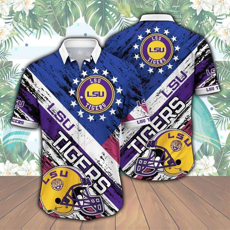 NCAA LSU Tigers Hawaiian Shirt Gift For Football Fans NCAA LSU Tigers Hawaiian Shirt Gift For Football Fans