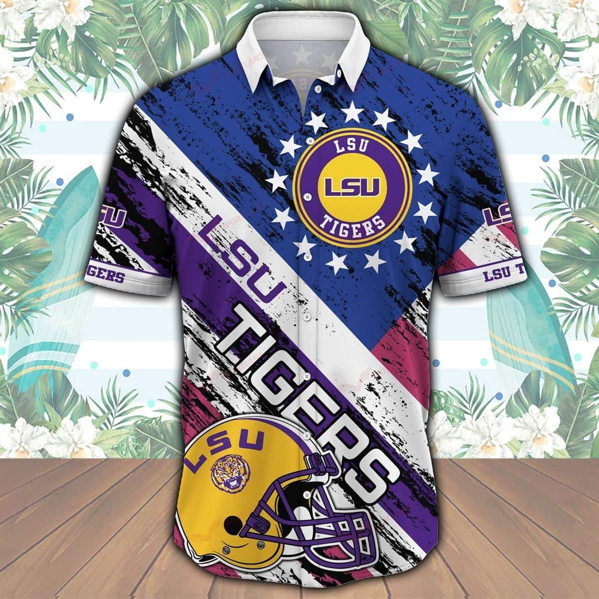 NCAA LSU Tigers Hawaiian Shirt Gift For Football Fans NCAA LSU Tigers Hawaiian Shirt Gift For Football Fans