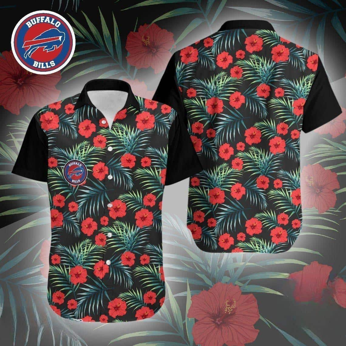 Buffalo Bills Hawaiian Shirt Hibiscus Flowers Pattern All Over Print