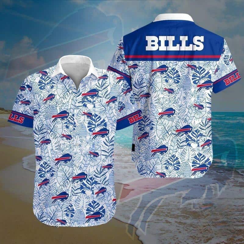 Buffalo Bills Hawaiian Shirt Tropical Leaf Patterns Summer Vacation Gift Buffalo Bills Hawaiian Shirt Tropical Leaf Patterns Summer Vacation Gift