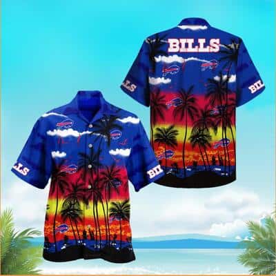 Buffalo Bills Hawaiian Shirt Palm Leaves Pattern Summer Gift Buffalo Bills Hawaiian Shirt Palm Leaves Pattern Summer Gift
