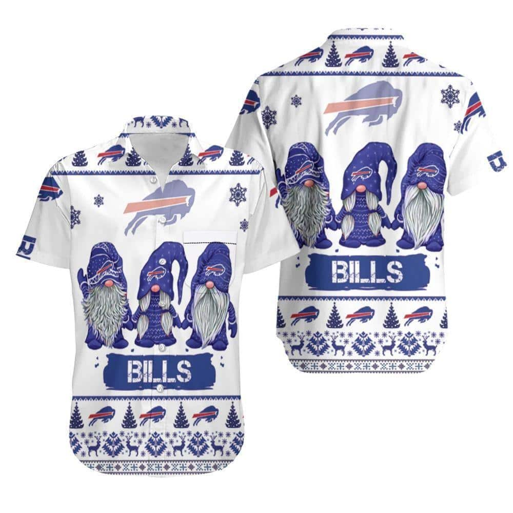 Gnomes Buffalo Bills Hawaiian Shirt Christmas Gift For Football Fans