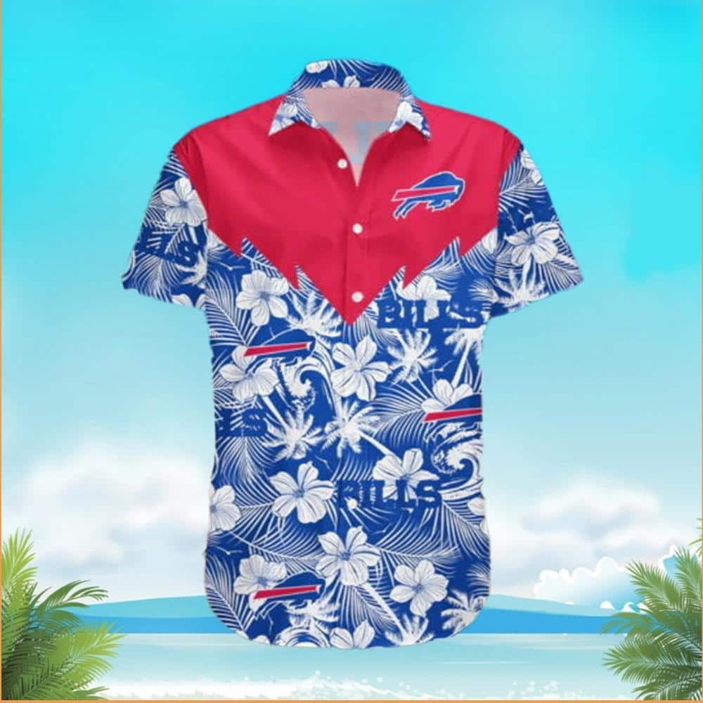 Buffalo Bills Hawaiian Shirt Tropical Flower Pattern Gift For Beach Trip