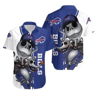 Jack Skellington And Zero NFL Buffalo Bills Hawaiian Shirt Best Beach Gift Jack Skellington And Zero NFL Buffalo Bills Hawaiian Shirt Best Beach Gift