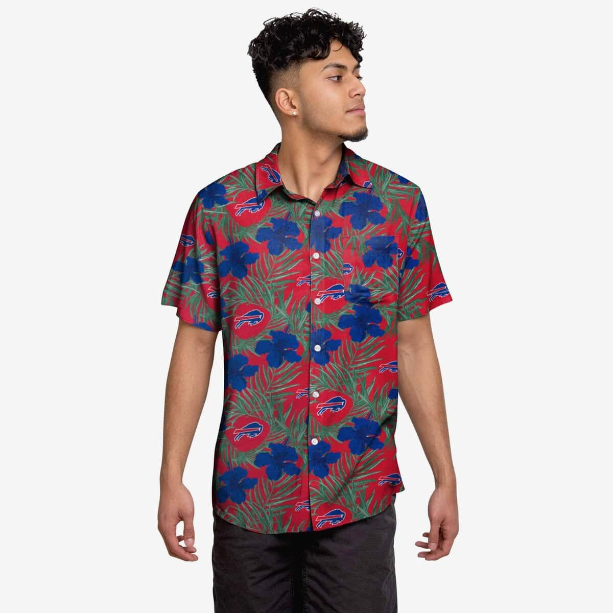 Buffalo Bills Hawaiian Shirt Hibiscus Flowers Pattern Beach Lovers Gift