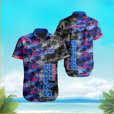 Buffalo Bills Hawaiian Shirt Palm Tree Pattern Summer Beach Gift Buffalo Bills Hawaiian Shirt Palm Tree Pattern Summer Beach Gift