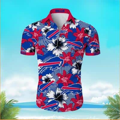 Buffalo Bills Hawaiian Shirt Tropical Flower Pattern Summer Beach Gift Buffalo Bills Hawaiian Shirt Tropical Flower Pattern Summer Beach Gift