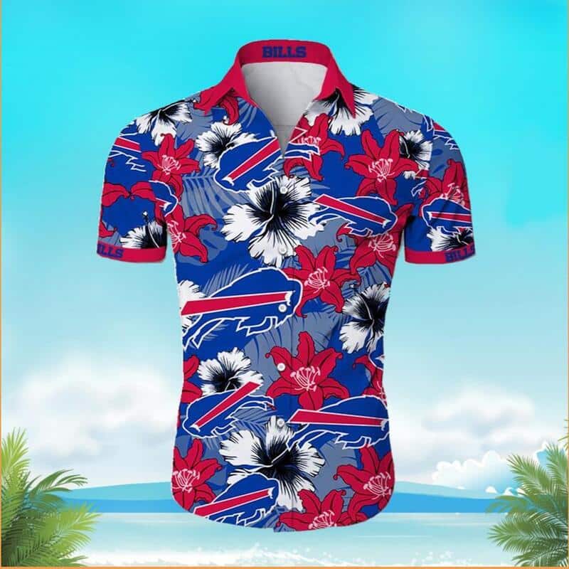 Buffalo Bills Hawaiian Shirt Tropical Flower Pattern Summer Beach Gift Buffalo Bills Hawaiian Shirt Tropical Flower Pattern Summer Beach Gift