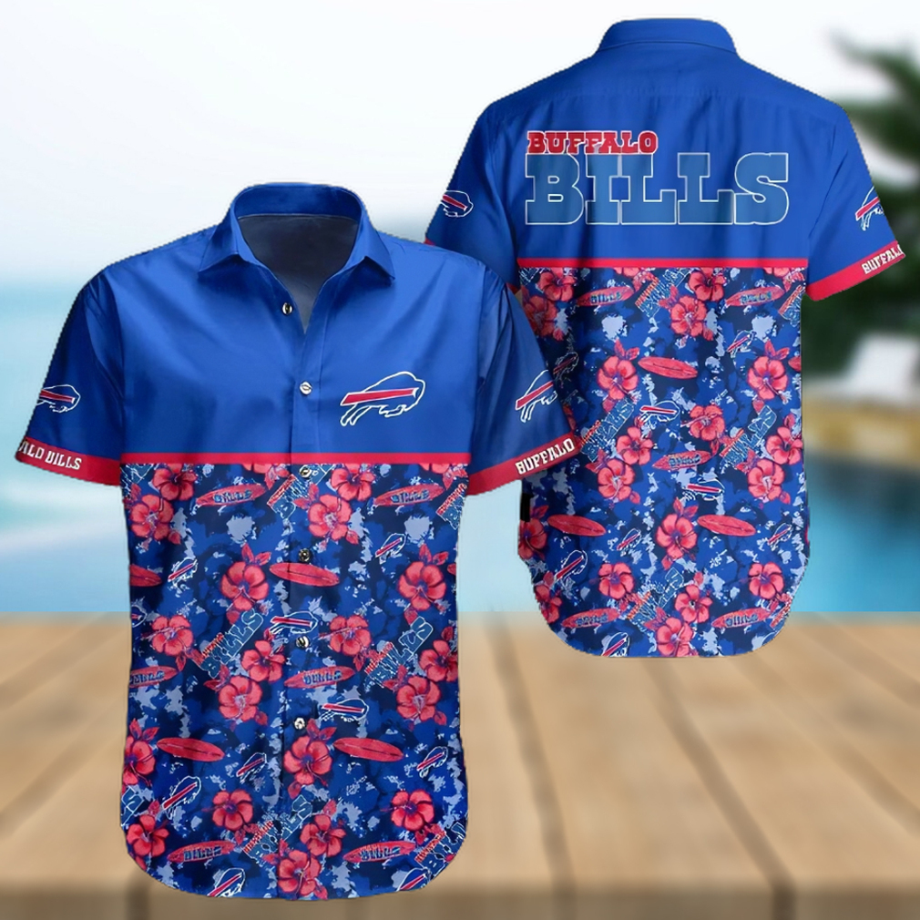 Buffalo Bills Hawaiian Shirt Hibiscus Flower Gift For Beach Vacation