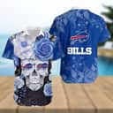 Buffalo Bills Hawaiian Shirt Skull Flower Pattern Gift For Football Coach Buffalo Bills Hawaiian Shirt Skull Flower Pattern Gift For Football Coach