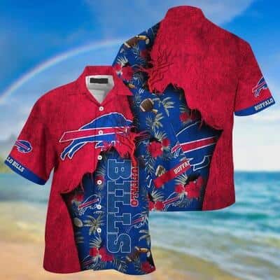 NFL Buffalo Bills Hawaiian Shirt Father's Day Gift For Beach Lovers NFL Buffalo Bills Hawaiian Shirt Father's Day Gift For Beach Lovers