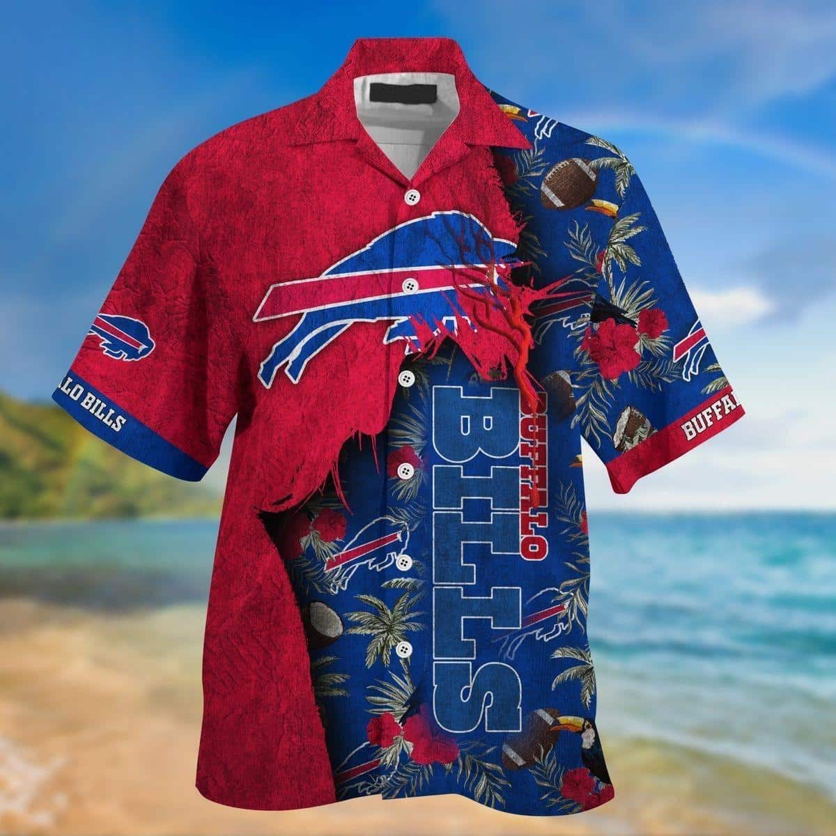 NFL Buffalo Bills Hawaiian Shirt Father's Day Gift For Beach Lovers NFL Buffalo Bills Hawaiian Shirt Father's Day Gift For Beach Lovers