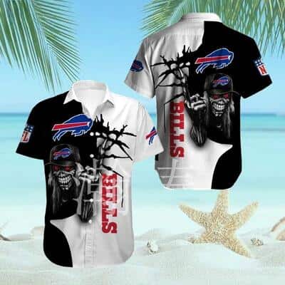 Iron Maiden Buffalo Bills Hawaiian Shirt Birthday Gift For Football Fans Iron Maiden Buffalo Bills Hawaiian Shirt Birthday Gift For Football Fans