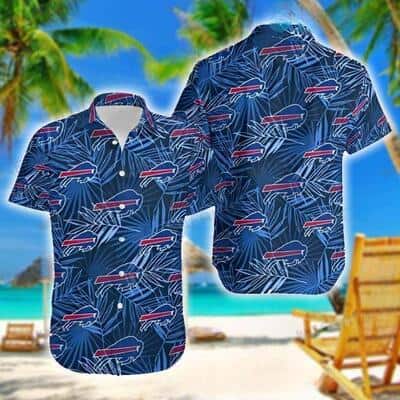 Buffalo Bills Hawaiian Shirt Blue Tropical Leaves Gift For Beach Vacation Buffalo Bills Hawaiian Shirt Blue Tropical Leaves Gift For Beach Vacation