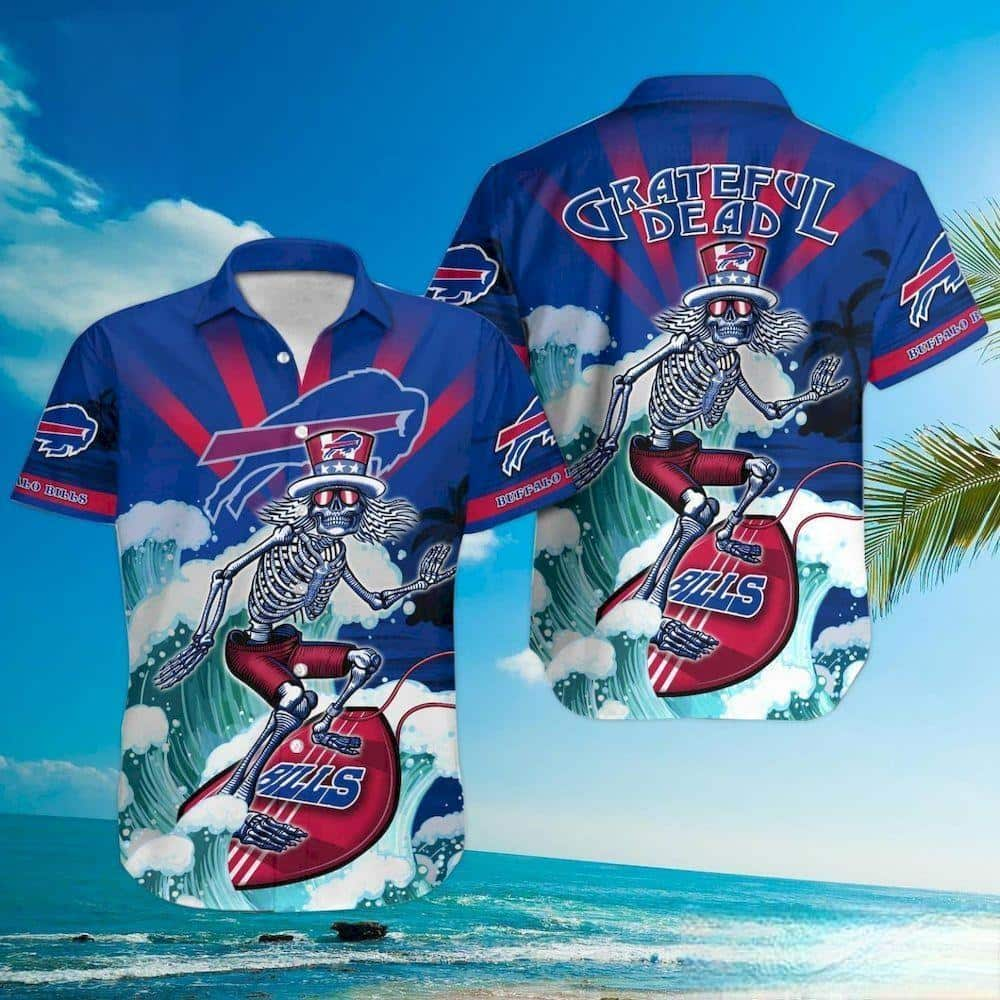 NFL Buffalo Bills Grateful Dead Hawaiian Shirt Practical Beach Gift