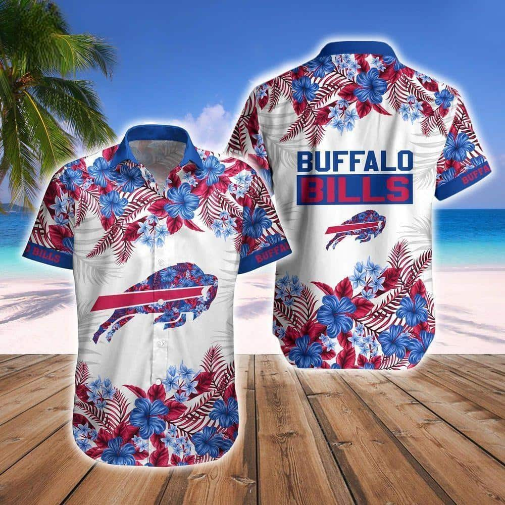 Buffalo Bills Hawaiian Shirt Hibiscus Flowers Pattern Gift For Beach Trip