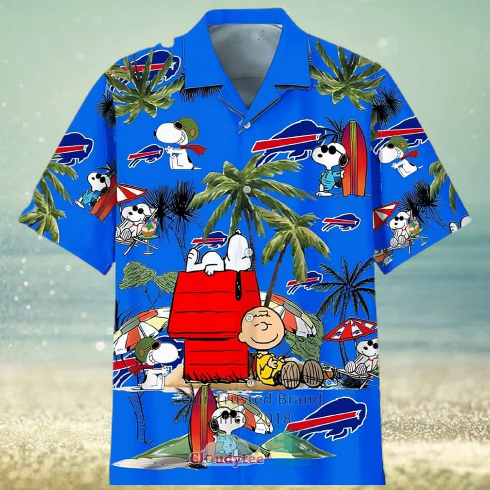 Snoopy Charlie Brown Buffalo Bills Hawaiian Shirt Beach Lovers Gift