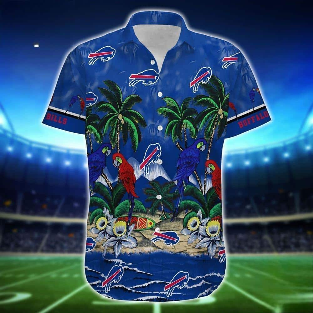 NFL Buffalo Bills Hawaiian Shirt Parrot Pattern Beach Gift For Friend